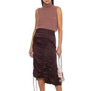 Michelle Mason Cutout Brushed Knit Sleeveless Turtleneck Sweater